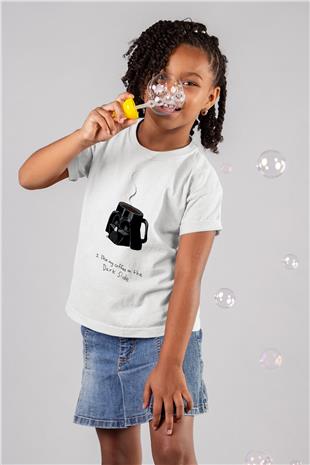 Star Wars (Dart Vader) Baskılı Beyaz Unisex Beyaz Çocuk Tişört - Tshirt