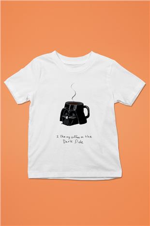 Star Wars (Dart Vader) Baskılı Beyaz Unisex Beyaz Çocuk Tişört - Tshirt