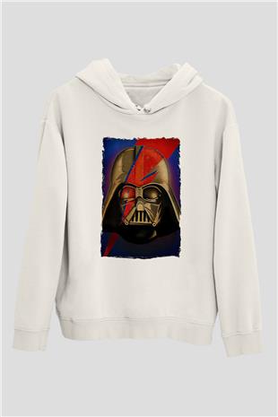 Star Wars (Dart Vader) Baskılı Beyaz Unisex Hoodie