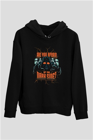 Star Wars (Dart Vader) Baskılı Unisex Siyah Hoodie