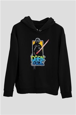 Star Wars (Dart Vader) Baskılı Unisex Siyah Hoodie