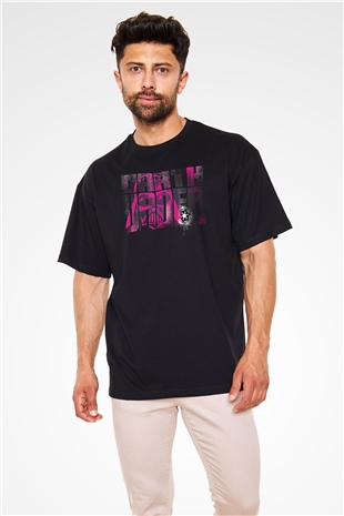 Star Wars (Dart Vader) Baskılı Unisex Siyah Oversize Tişört - Tshirt