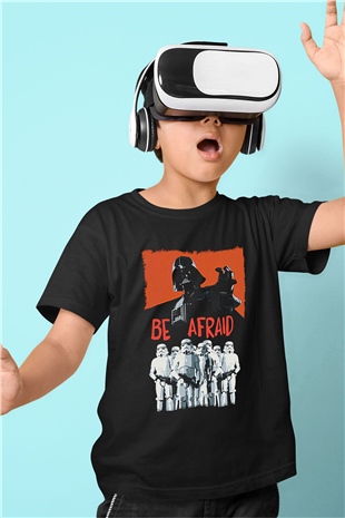 Star Wars (Dart Vader) Baskılı Unisex Siyah Çocuk Tişört - Tshirt