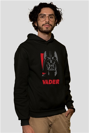 Star Wars (Dart Vader) Baskılı Unisex Siyah Hoodie
