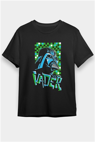 Star Wars (Dart Vader) Baskılı Unisex Siyah Tişört - Tshirt