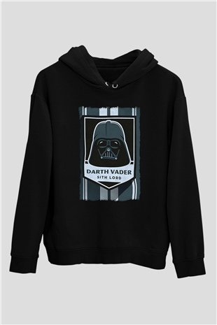 Star Wars (Dart Vader) Baskılı Unisex Siyah Hoodie