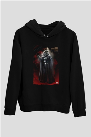 Star Wars (Dart Vader) Baskılı Unisex Siyah Hoodie