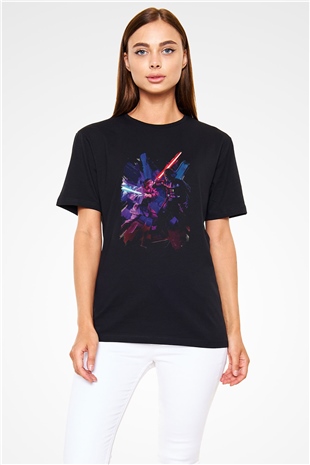 Star Wars (Dart Vader) Baskılı Unisex Siyah Tişört - Tshirt