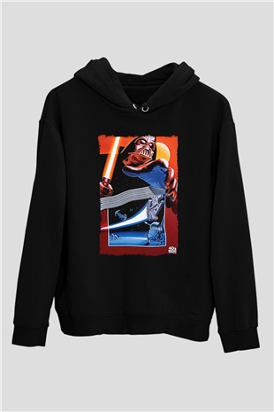 Star Wars (Dart Vader) Baskılı Unisex Siyah Hoodie