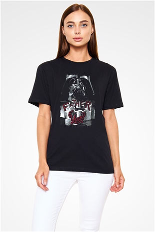 Star Wars (Dart Vader) Baskılı Unisex Siyah Tişört - Tshirt