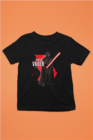 Star Wars (Dart Vader) Baskılı Unisex Siyah Çocuk Tişört - Tshirt