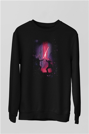 Star Wars (Dart Vader) Baskılı Unisex Siyah Sweatshirt