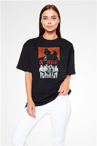 Star Wars (Dart Vader) Baskılı Unisex Siyah Oversize Tişört - Tshirt