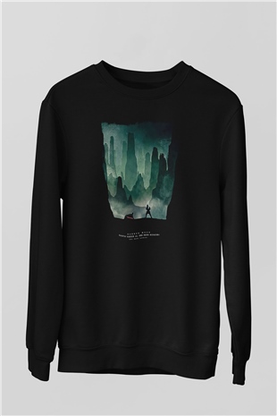 Star Wars (Dart Vader) Baskılı Unisex Siyah Sweatshirt