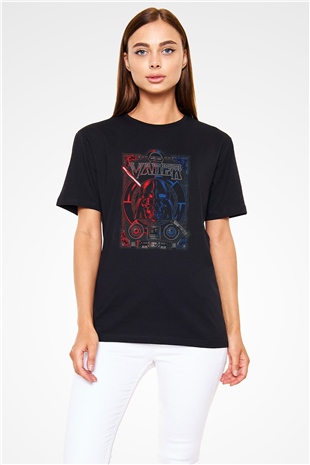 Star Wars (Dart Vader) Baskılı Unisex Siyah Tişört - Tshirt