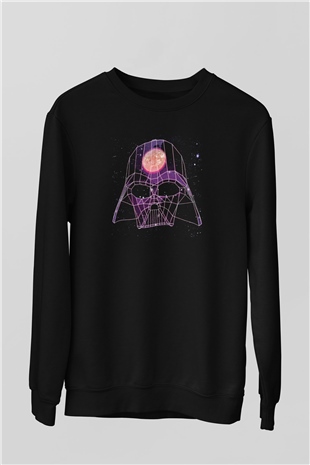 Star Wars (Dart Vader) Baskılı Unisex Siyah Sweatshirt
