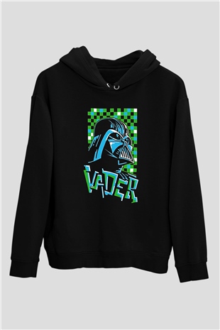 Star Wars (Dart Vader) Baskılı Unisex Siyah Hoodie