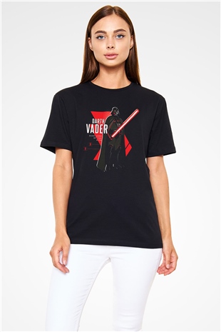 Star Wars (Dart Vader) Baskılı Unisex Siyah Tişört - Tshirt