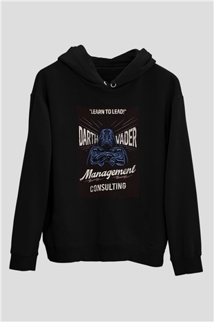 Star Wars (Dart Vader) Baskılı Unisex Siyah Hoodie