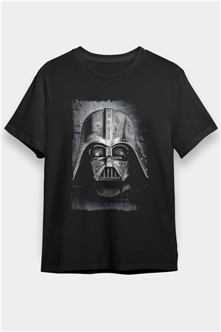 Star Wars (Dart Vader) Baskılı Unisex Siyah Tişört - Tshirt