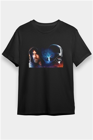 Star Wars (Dart Vader) Baskılı Unisex Siyah Tişört - Tshirt