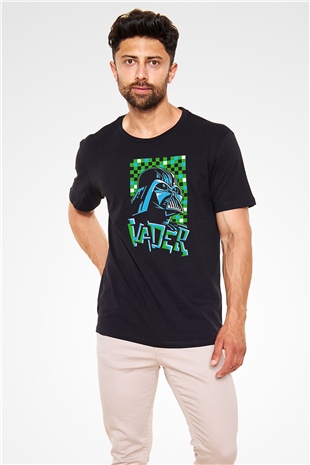 Star Wars (Dart Vader) Baskılı Unisex Siyah Tişört - Tshirt