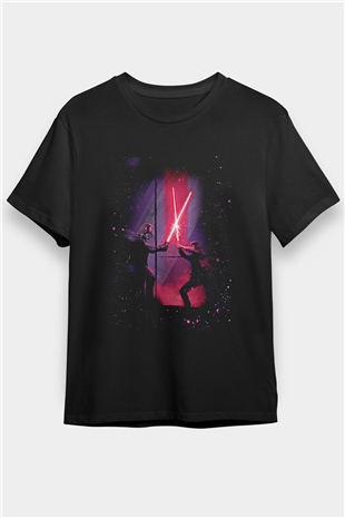 Star Wars (Dart Vader) Baskılı Unisex Siyah Tişört - Tshirt