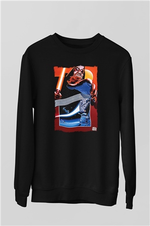 Star Wars (Dart Vader) Baskılı Unisex Siyah Sweatshirt
