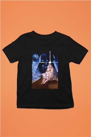 Star Wars (Dart Vader) Baskılı Unisex Siyah Çocuk Tişört - Tshirt