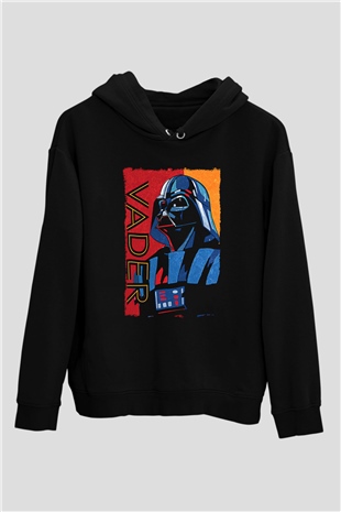 Star Wars (Dart Vader) Baskılı Unisex Siyah Hoodie