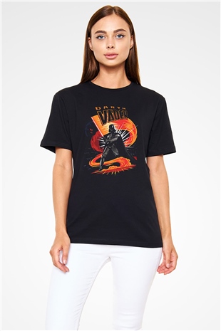 Star Wars (Dart Vader) Baskılı Unisex Siyah Tişört - Tshirt