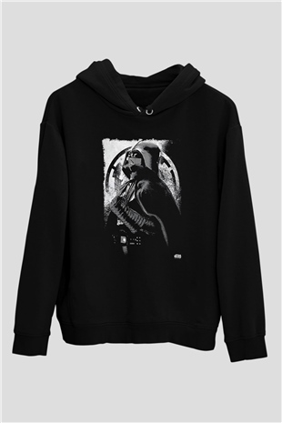 Star Wars (Dart Vader) Baskılı Unisex Siyah Hoodie