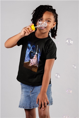 Star Wars (Dart Vader) Baskılı Unisex Siyah Çocuk Tişört - Tshirt
