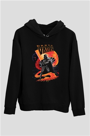 Star Wars (Dart Vader) Baskılı Unisex Siyah Hoodie