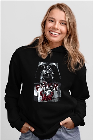 Star Wars (Dart Vader) Baskılı Unisex Siyah Hoodie