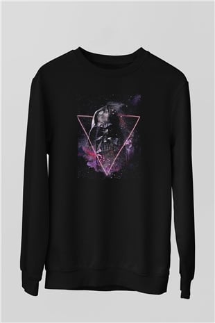 Star Wars (Dart Vader) Baskılı Unisex Siyah Sweatshirt