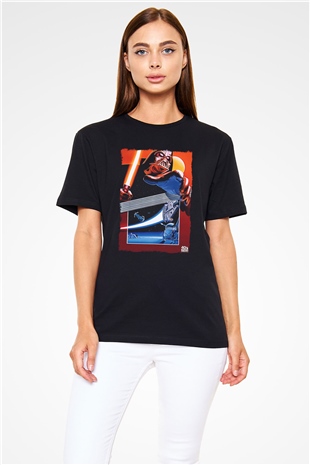 Star Wars (Dart Vader) Baskılı Unisex Siyah Tişört - Tshirt
