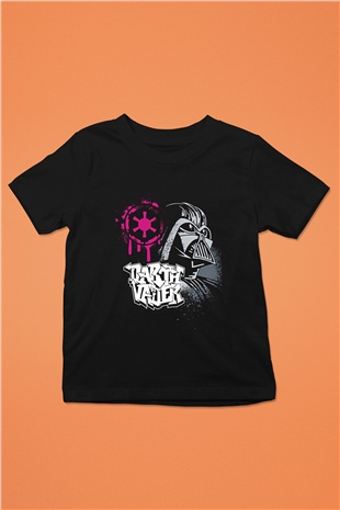 Star Wars (Dart Vader) Baskılı Unisex Siyah Çocuk Tişört - Tshirt