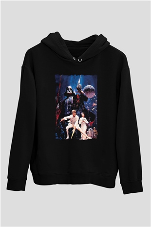 Star Wars (Dart Vader) Baskılı Unisex Siyah Hoodie