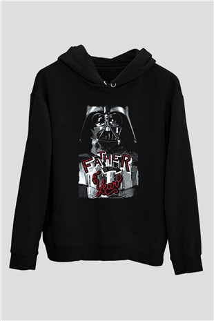 Star Wars (Dart Vader) Baskılı Unisex Siyah Hoodie