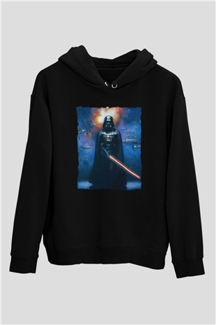 Star Wars (Dart Vader) Baskılı Unisex Siyah Hoodie