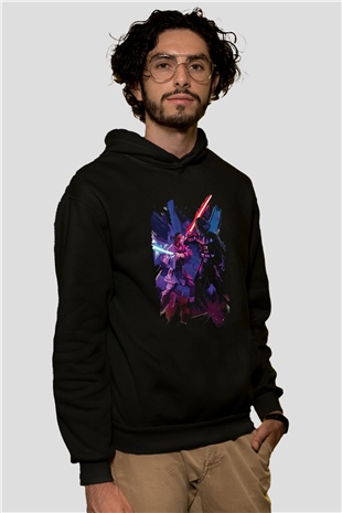 Star Wars (Dart Vader) Baskılı Unisex Siyah Hoodie