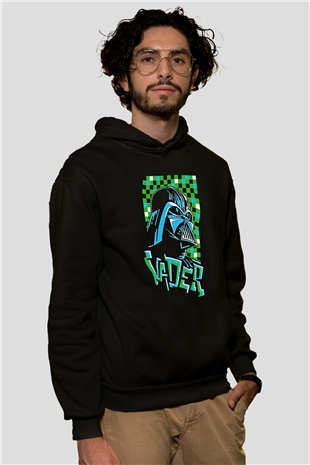 Star Wars (Dart Vader) Baskılı Unisex Siyah Hoodie