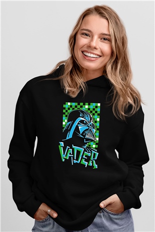 Star Wars (Dart Vader) Baskılı Unisex Siyah Hoodie
