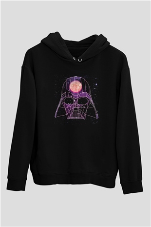 Star Wars (Dart Vader) Baskılı Unisex Siyah Hoodie