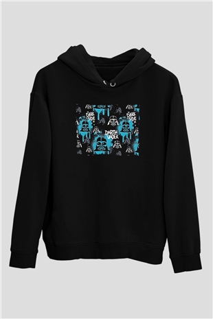 Star Wars (Dart Vader) Baskılı Unisex Siyah Hoodie