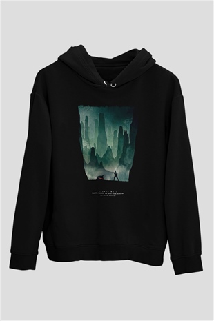 Star Wars (Dart Vader) Baskılı Unisex Siyah Hoodie