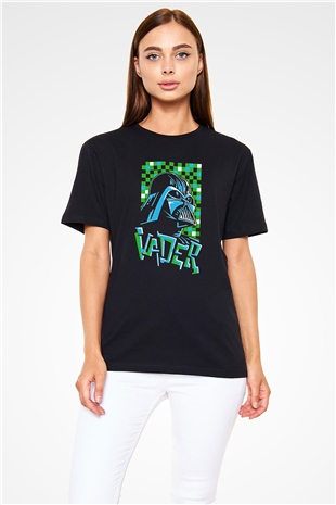 Star Wars (Dart Vader) Baskılı Unisex Siyah Tişört - Tshirt