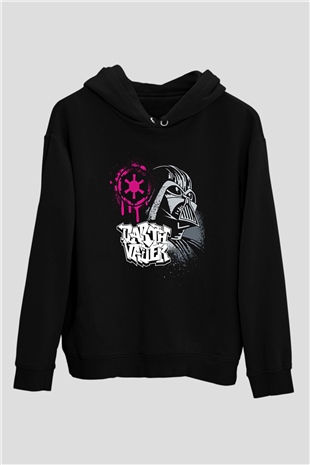 Star Wars (Dart Vader) Baskılı Unisex Siyah Hoodie