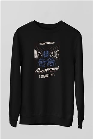 Star Wars (Dart Vader) Baskılı Unisex Siyah Sweatshirt